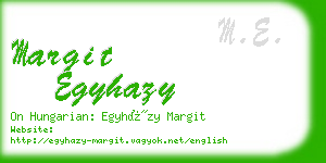 margit egyhazy business card